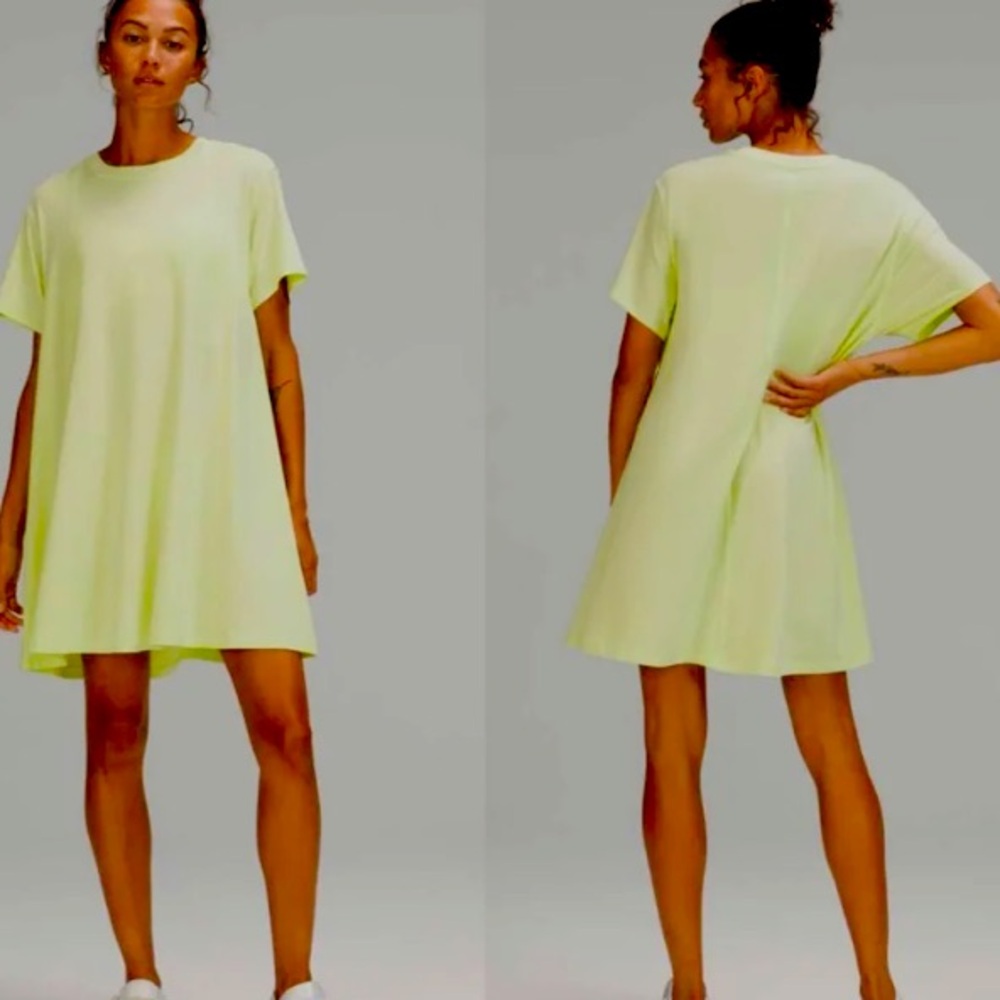 Lululemon All Yours Tee Dress Crispin Green Size 6
